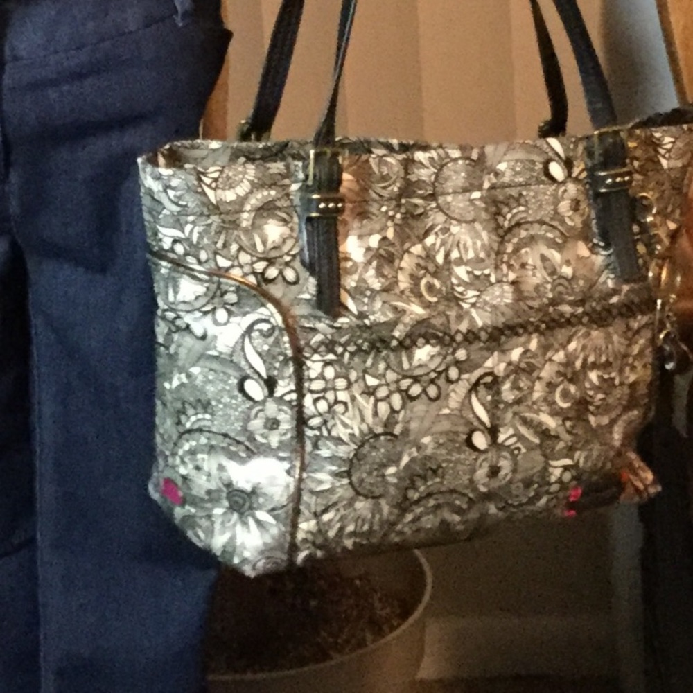 Sakroots Black and White Medium Satchel
